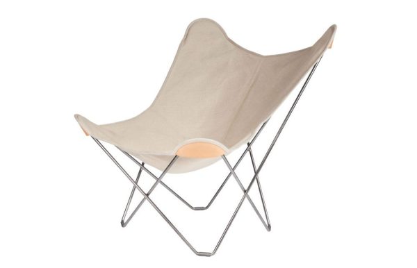 Cuero Mariposa Canvas, chroom frame