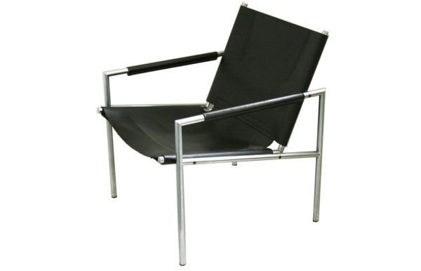 SZ02 fauteuil mat verchroomd frame