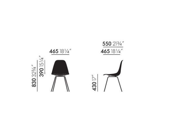 Vitra DSX stoel met chroom onderstel - Afbeelding 2
