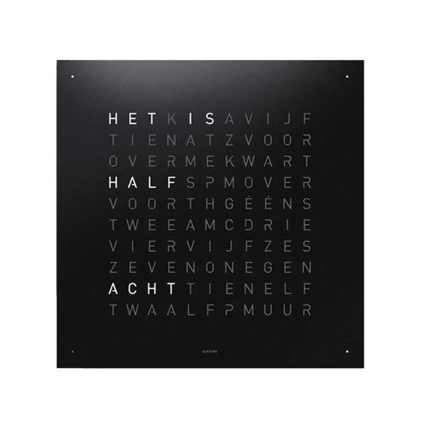 Qlocktwo klok Black
