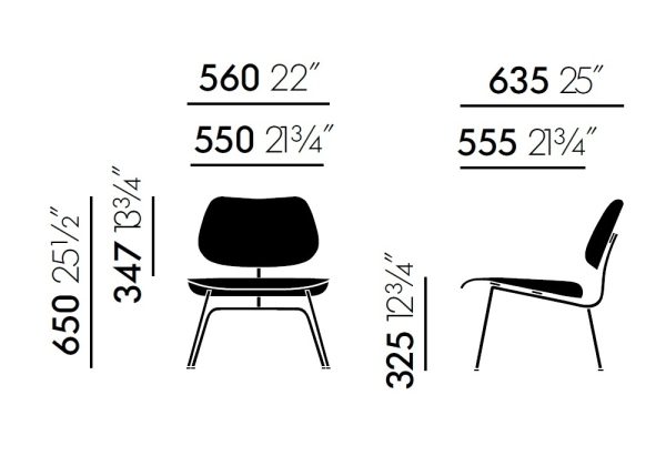 Vitra LCM fauteuil met zwart frame - Afbeelding 2