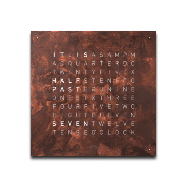 Qlocktwo klok Creators Edition Rust