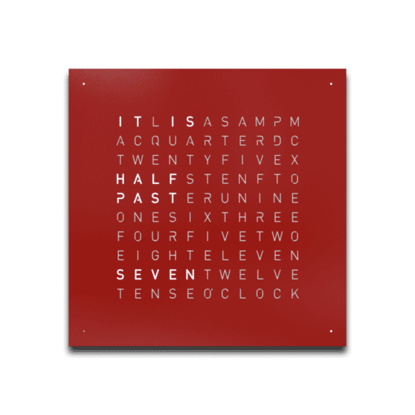 Qlocktwo klok Red