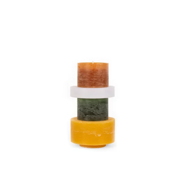 Candle Stack 04 yellow & green