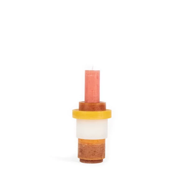 Candle Stack 03 yellow & brown - Afbeelding 3