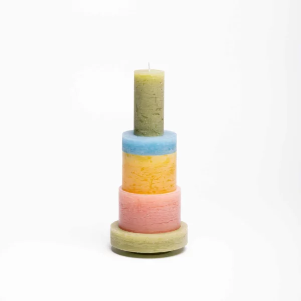 Candle Stack 03 pink & yellow - Afbeelding 2