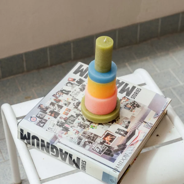 Candle Stack 03 pink & yellow - Afbeelding 4