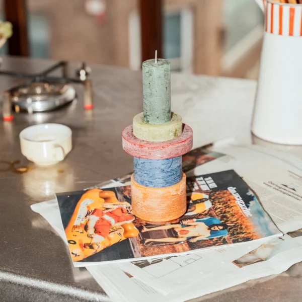 Candle Stack 03 brown - Afbeelding 2