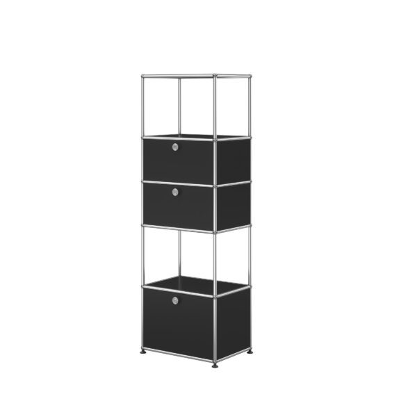 USM Haller Selection Hoge kast met 2 kleppen en 1 lade