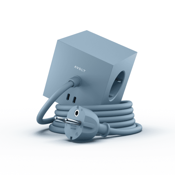 Avolt Square 1 Stekkerblok met USB-C - Blauw