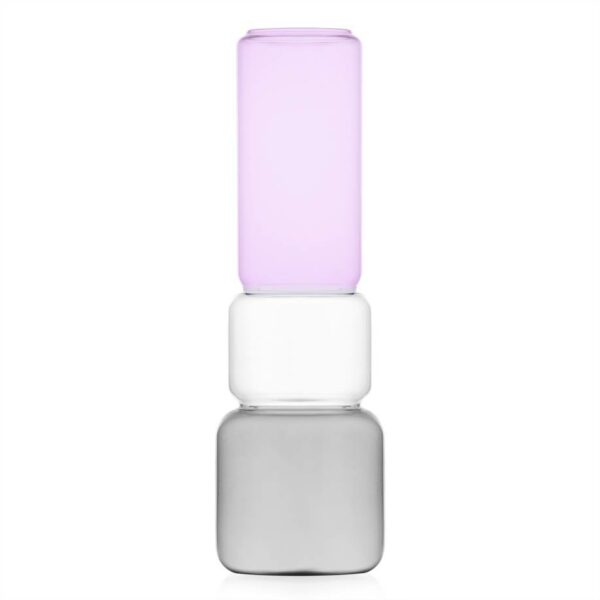 Ichendorf Revolve Vaas - smoke/clear/pink