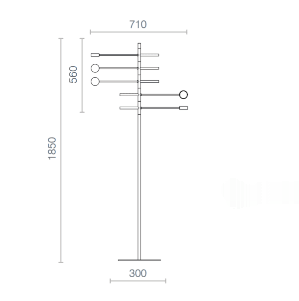 Kingpin 5 Vloerlamp LED Zwart - Afbeelding 5