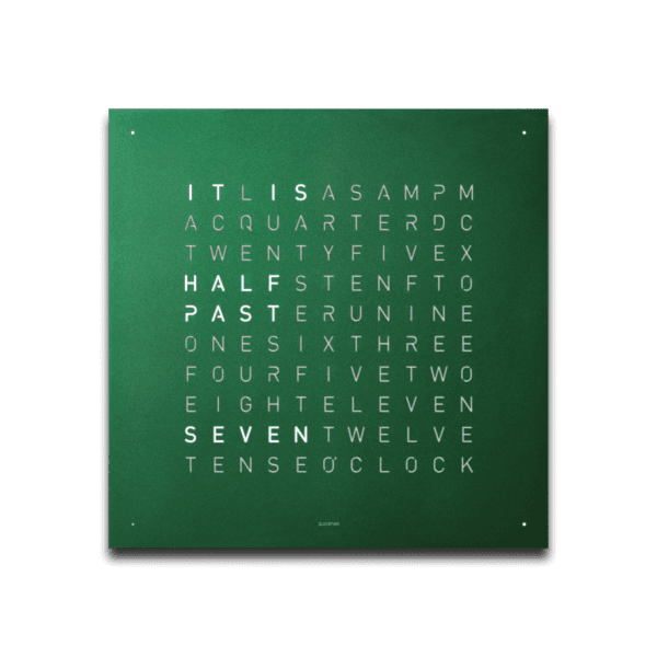 Qlocktwo klok Green velvet